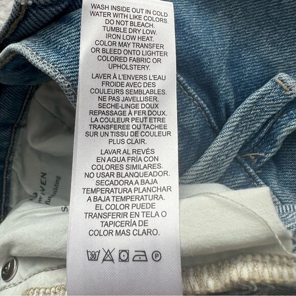 Frame Le Cutoff Frayed Hem Denim Shorts In Kerwin Blue Women Size 28 - Picture 7 of 7